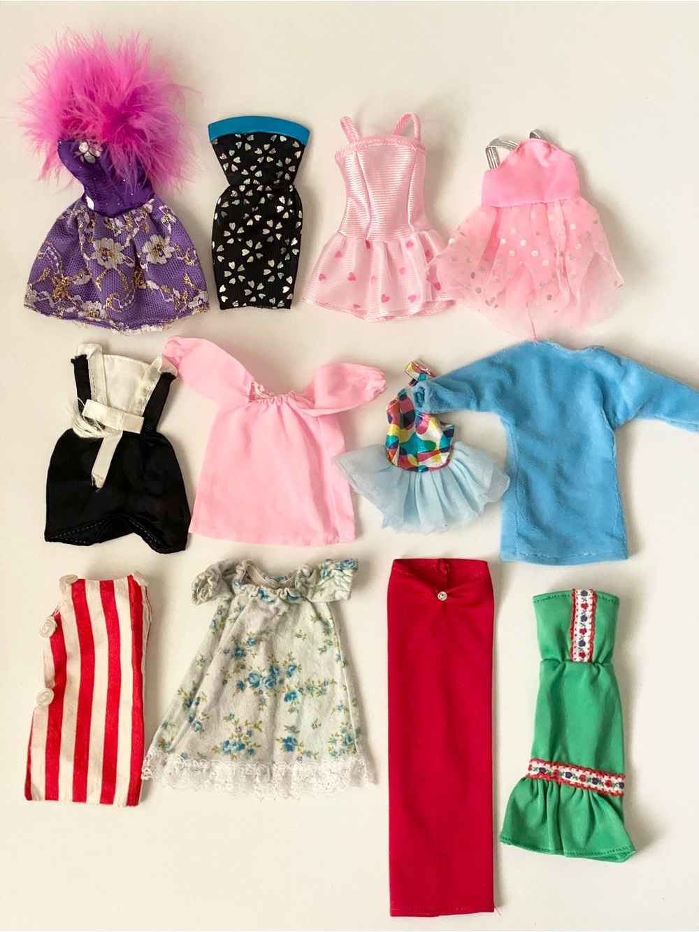 Vintage Barbie Doll Clone Dresses Clothing Lot
